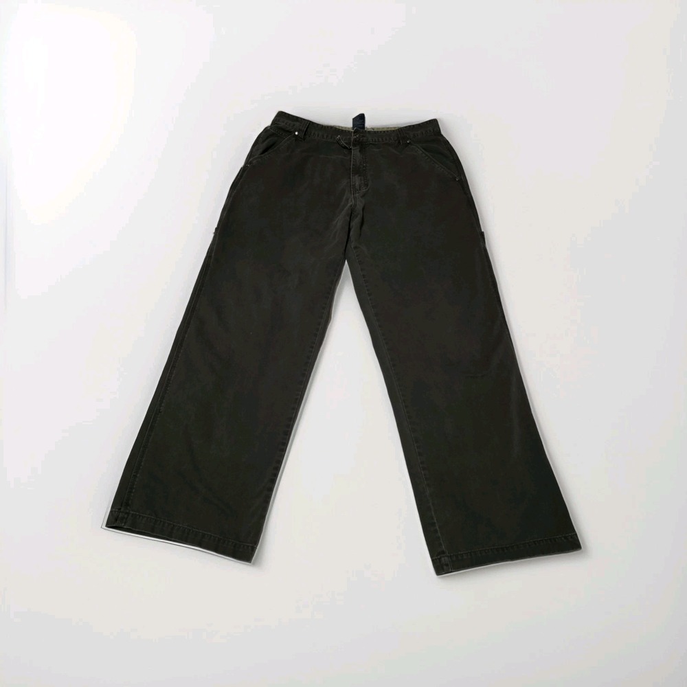 Plugg Cargo Pants Men's Size 36x32 Khaki Brown Pockets Straight Y2K Utility Used